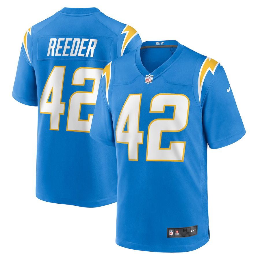 Men Los Angeles Chargers #42 Troy Reeder Nike Powder Blue Game NFL Jersey->los angeles chargers->NFL Jersey